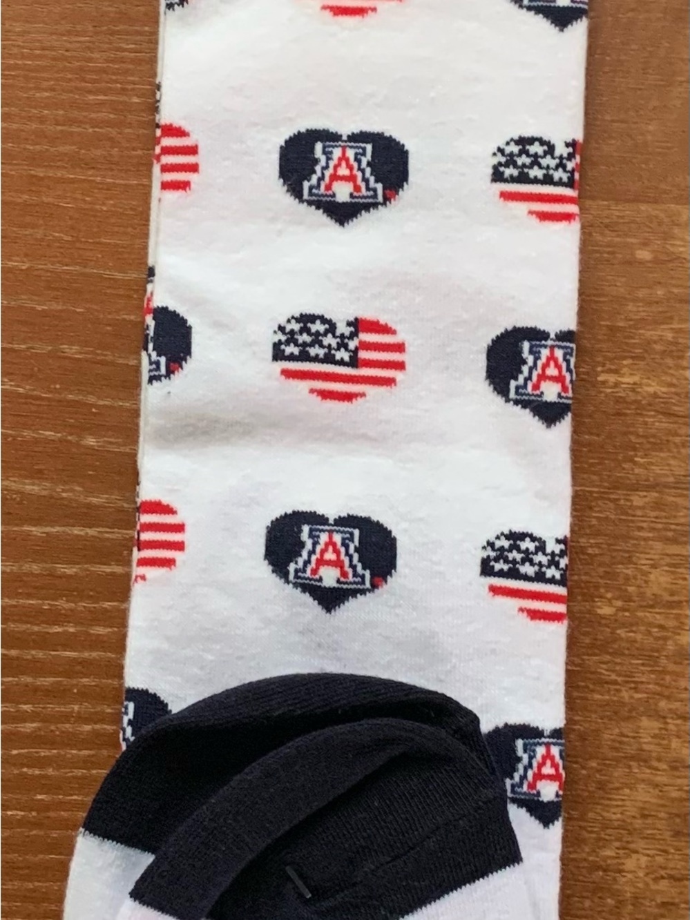 Unisex University of Arizona Wildcats long socks.